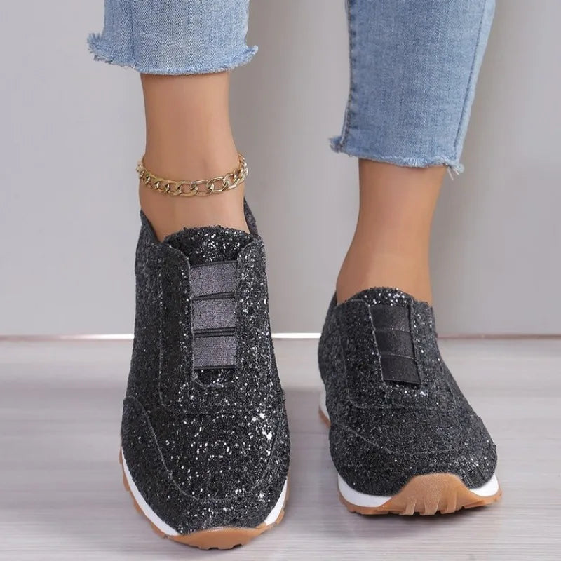 Perrine™ | Baskets Slip-On Métallisées