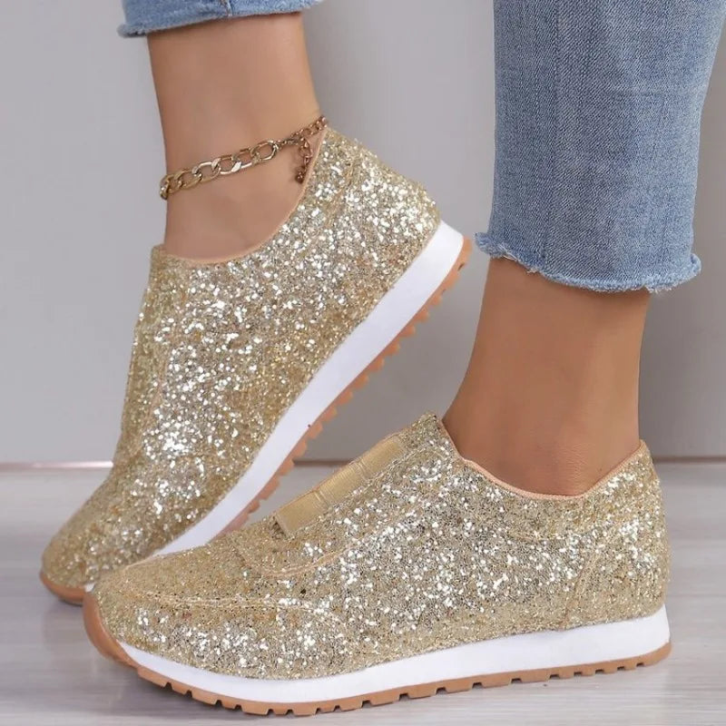 Perrine™ | Baskets Slip-On Métallisées