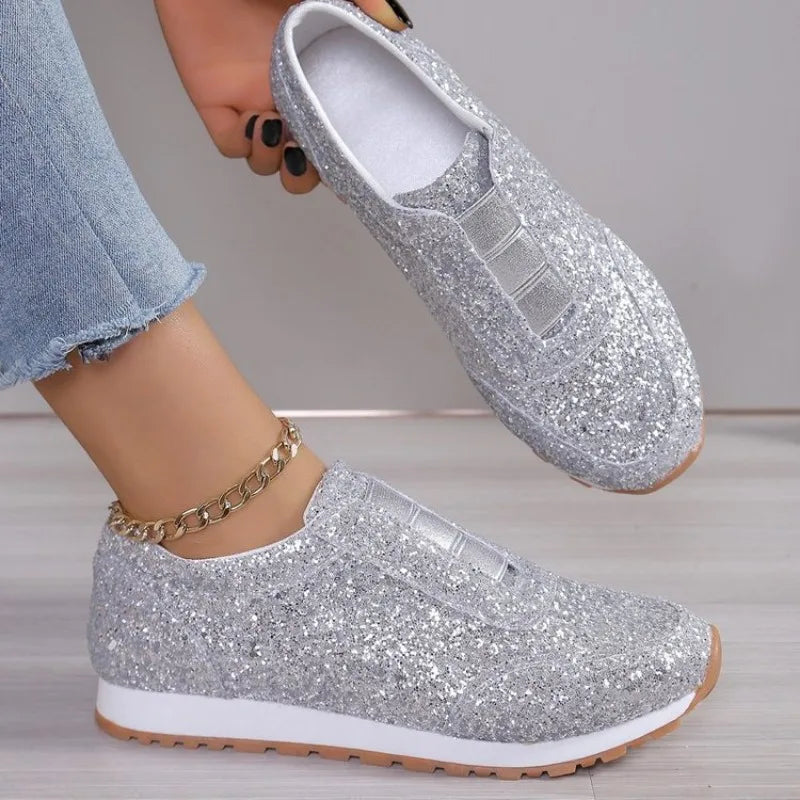 Perrine™ | Baskets Slip-On Métallisées