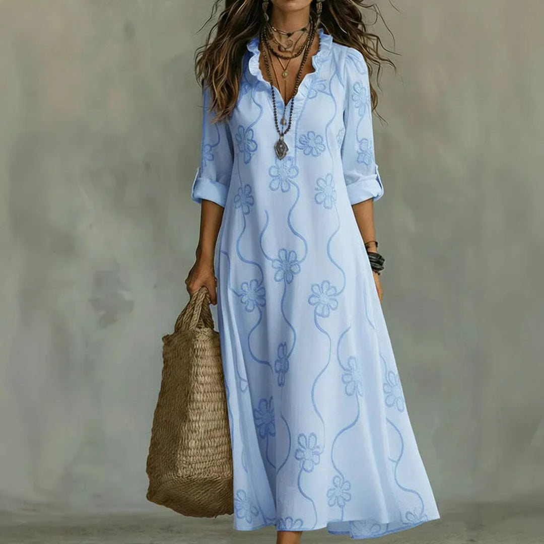 Sienna™ | Robe d'été à fleurs camouflant le ventre