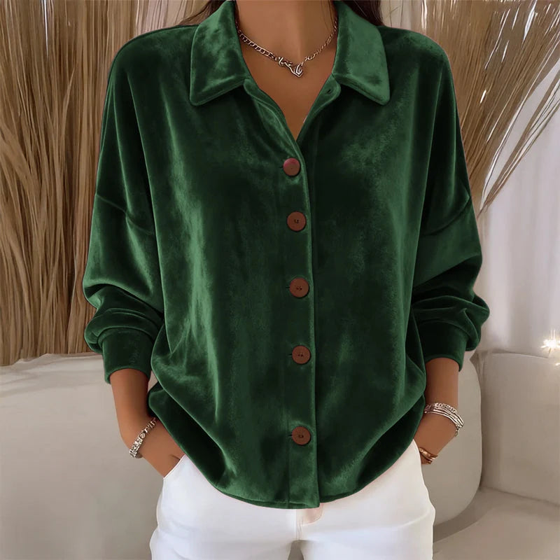 Sofia | Gilet Chemise en Velours