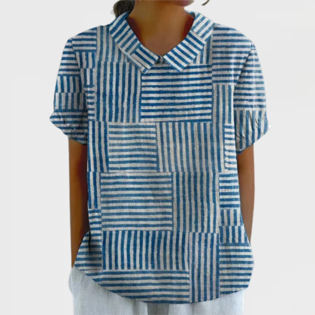 Amelia | Chemise à Patchwork Rayé