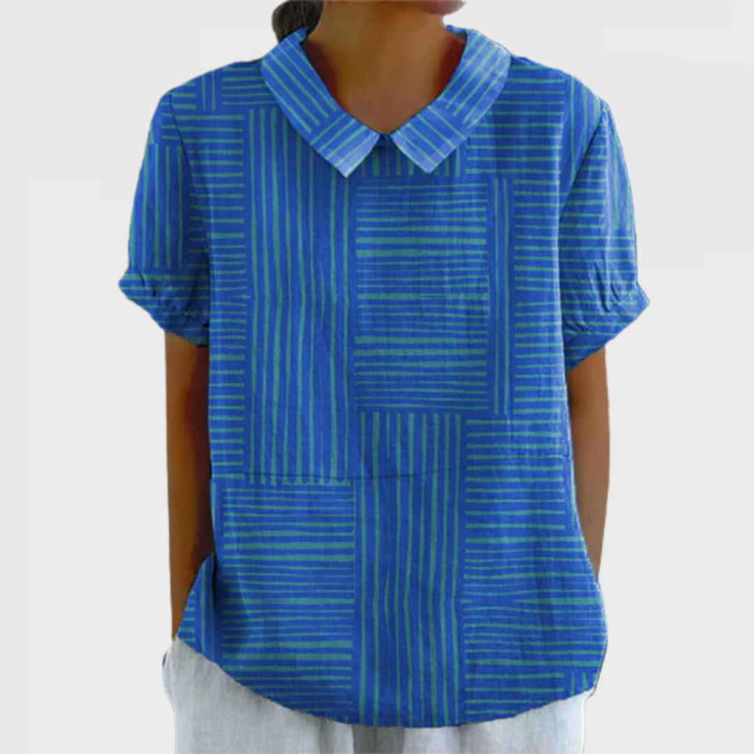Maya | Chemise Géométrique Rayée
