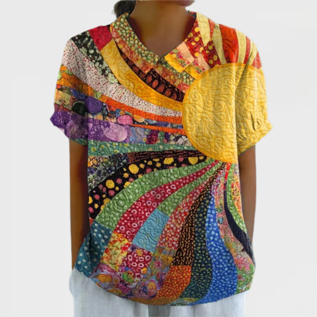 Lila | Chemise Patchwork Rayonnante