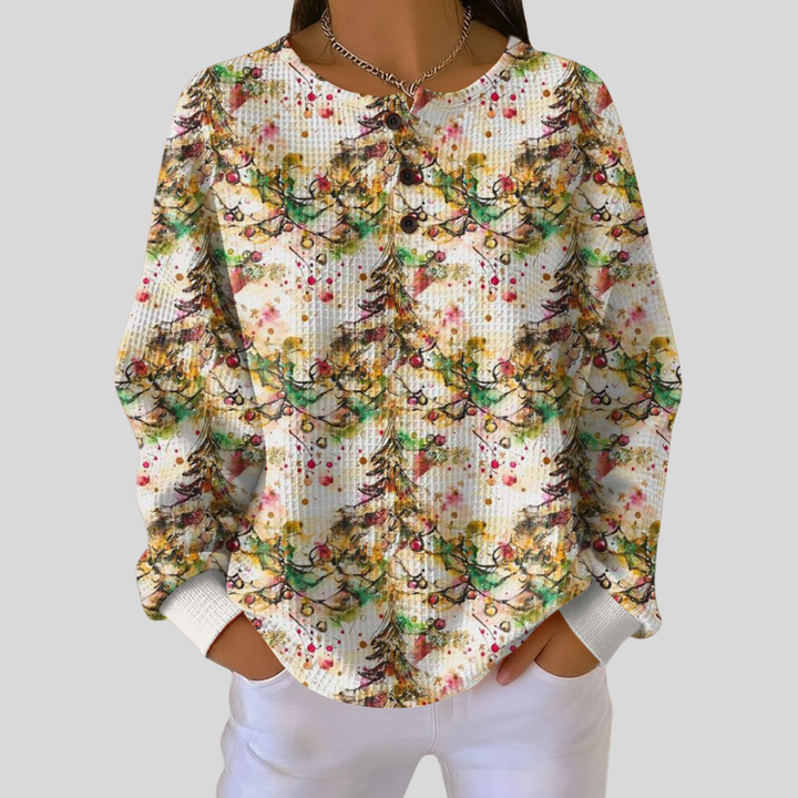 Mille | Pull doux à motif de sapin de Noël