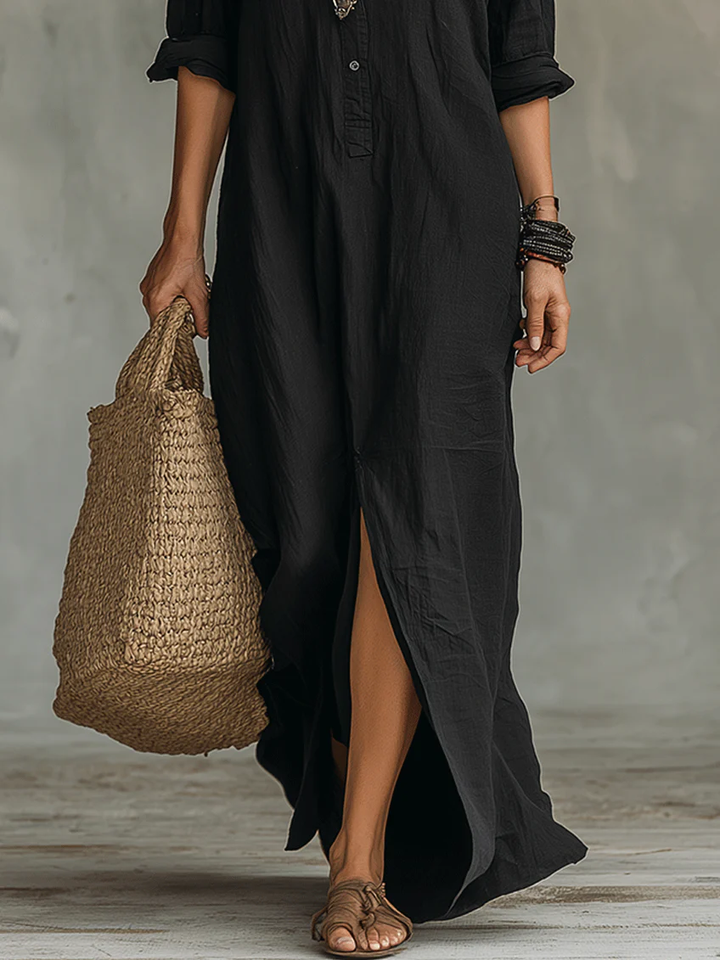 SAULE | Robe Maxi Effortless Silhouette Flatteuse Polyvalente Pour Un Port Quotidien