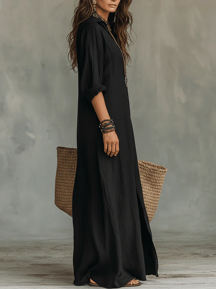 SAULE | Robe Maxi Effortless Silhouette Flatteuse Polyvalente Pour Un Port Quotidien