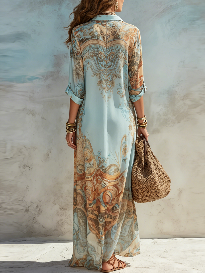 Robe chemisier maxi