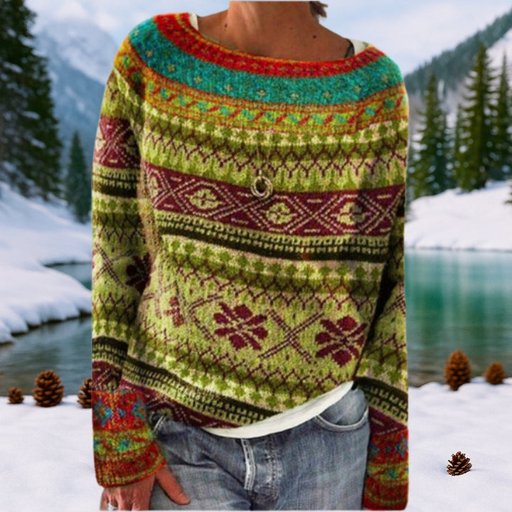 Ombeline cardigan tricoté motif islandais - Skye
