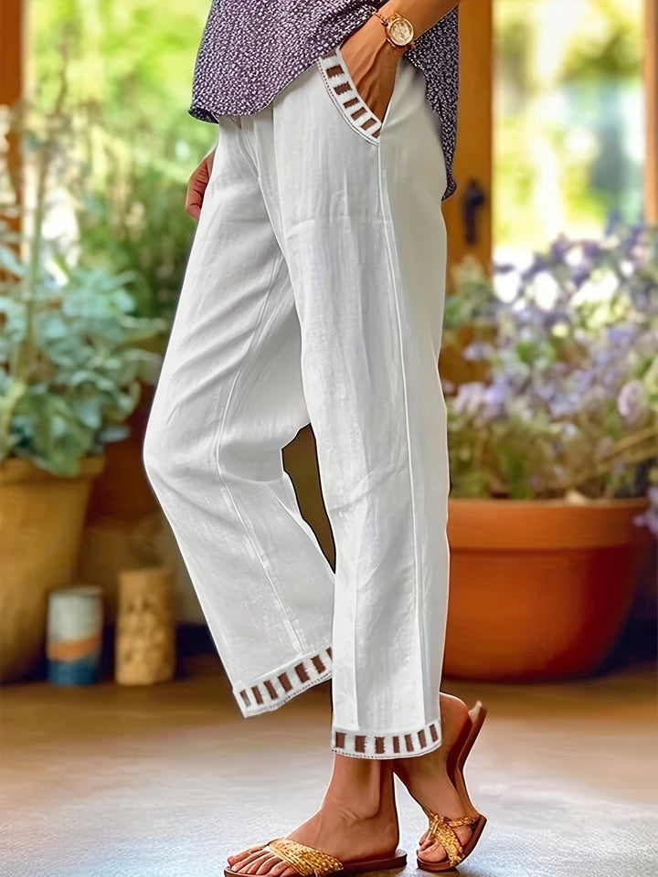 Wren | Pantalons courts décontractés avec finitions côtelées