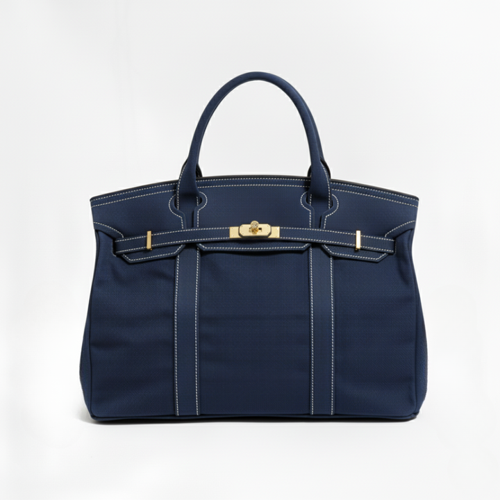 Sac cabas en toile Bleu marine uni