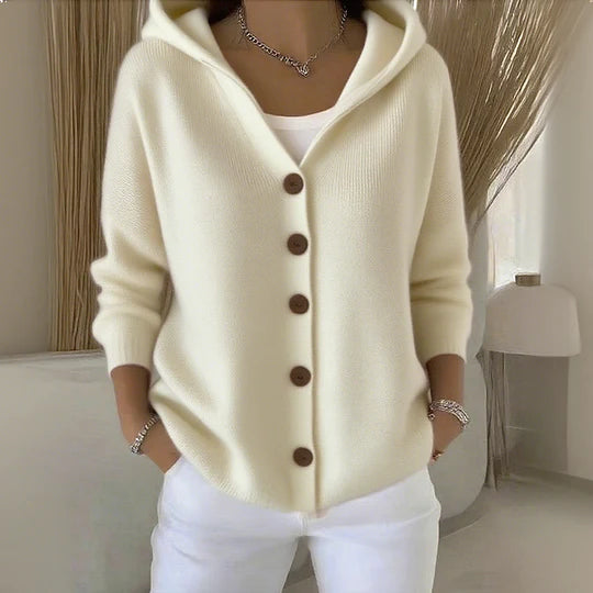 Térésa cardigan à capuche ample - Beige