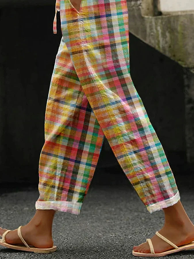 Zena – Pantalons à carreaux confortables