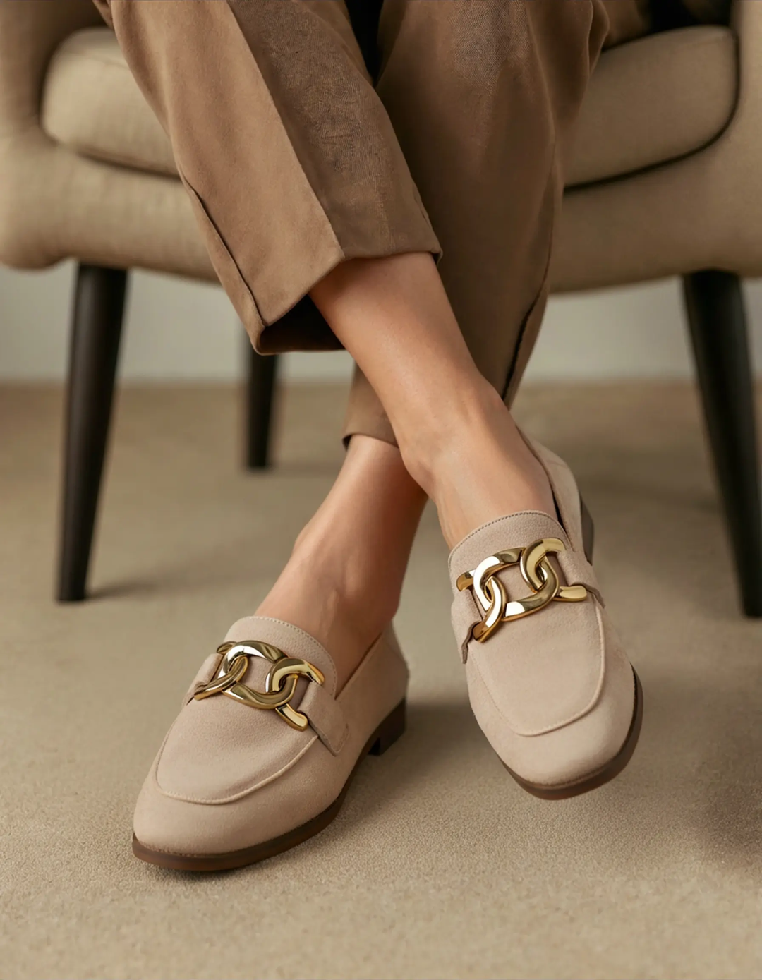 Mocassins Duchesse en daim