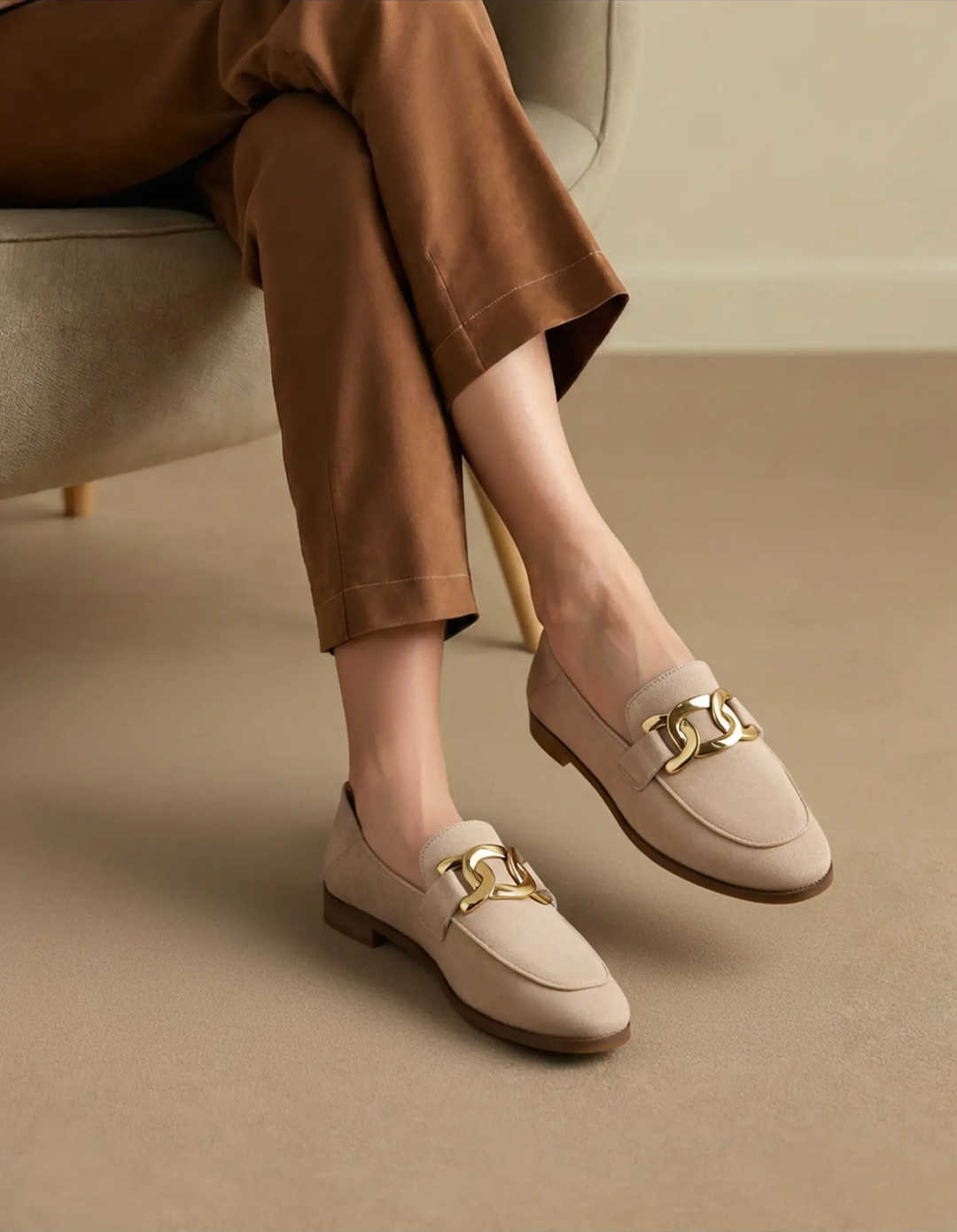 Mocassins Duchesse en daim
