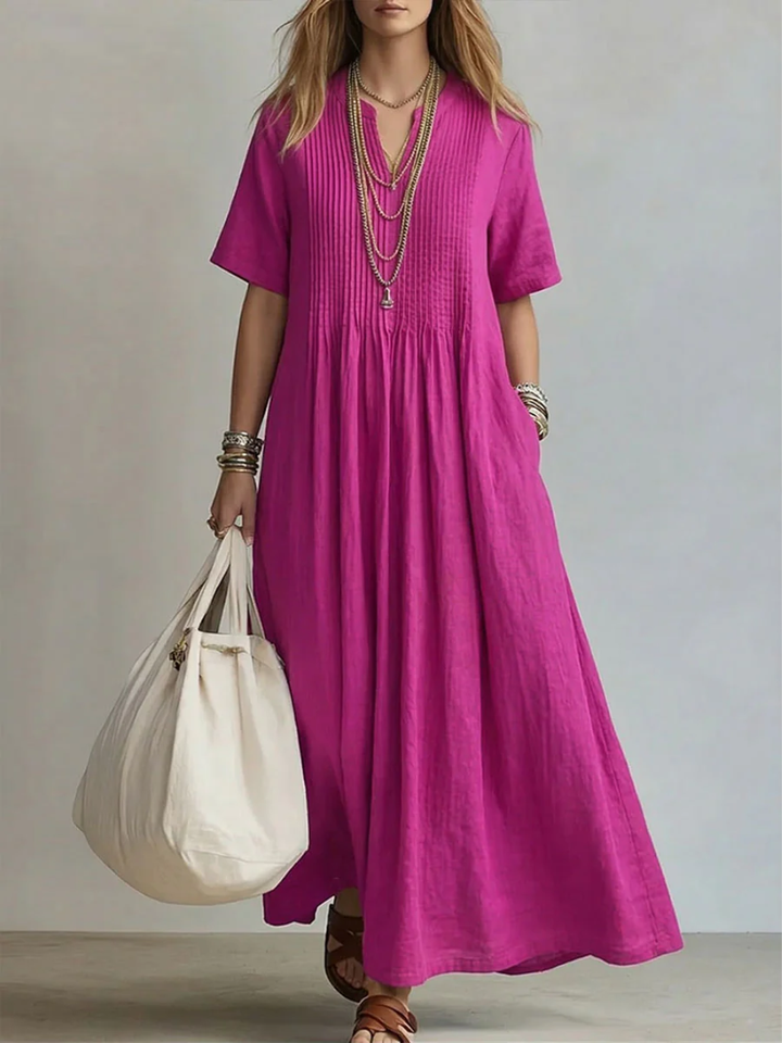 Robe plissée Fuchsia