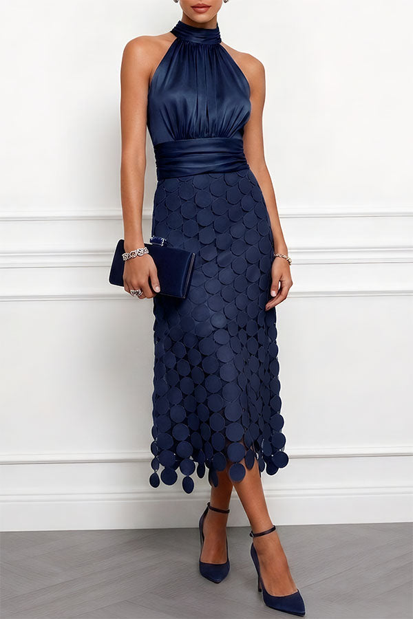Robe midi de cérémonie Bleu marine