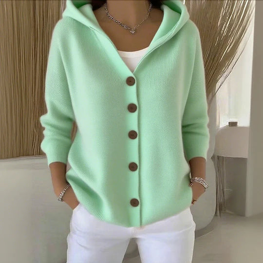 Térésa cardigan à capuche ample - Vert