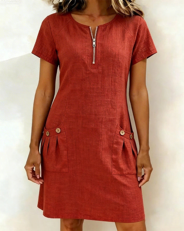 Robe en coton et lin