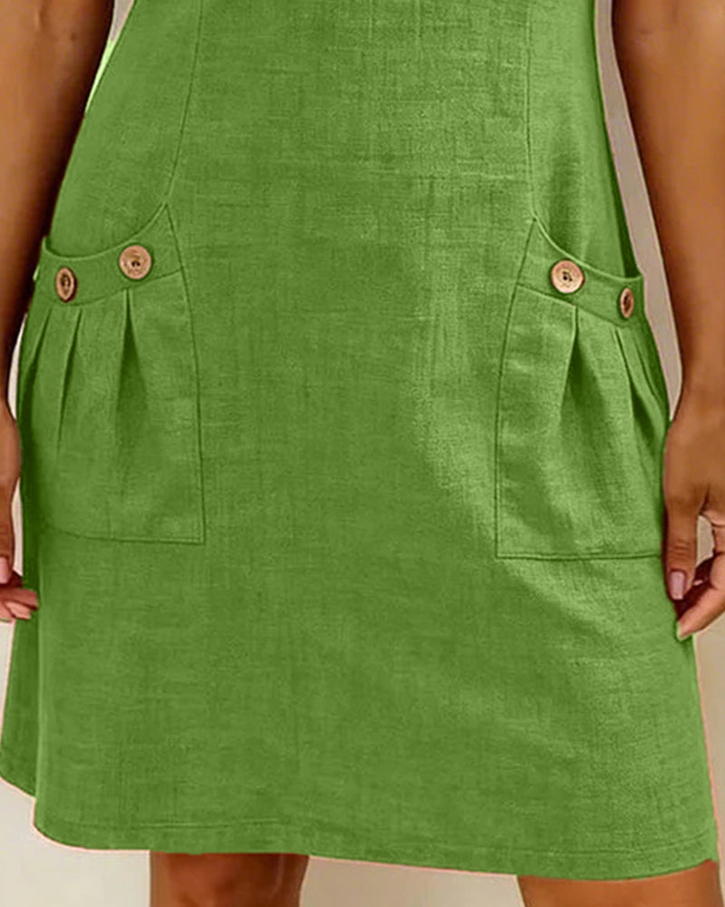 Robe en coton et lin