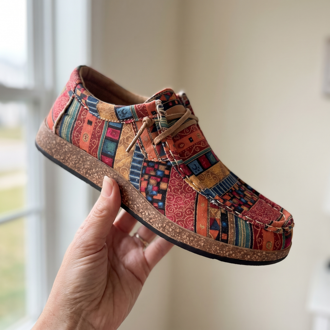Séraphine baskets orthopédiques imprimées