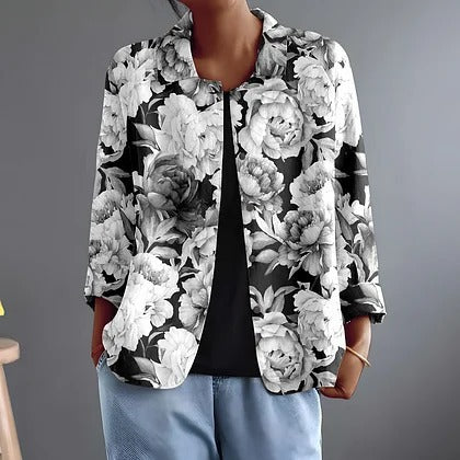 Léontina | Chemise Ample Fleurs Monochromes