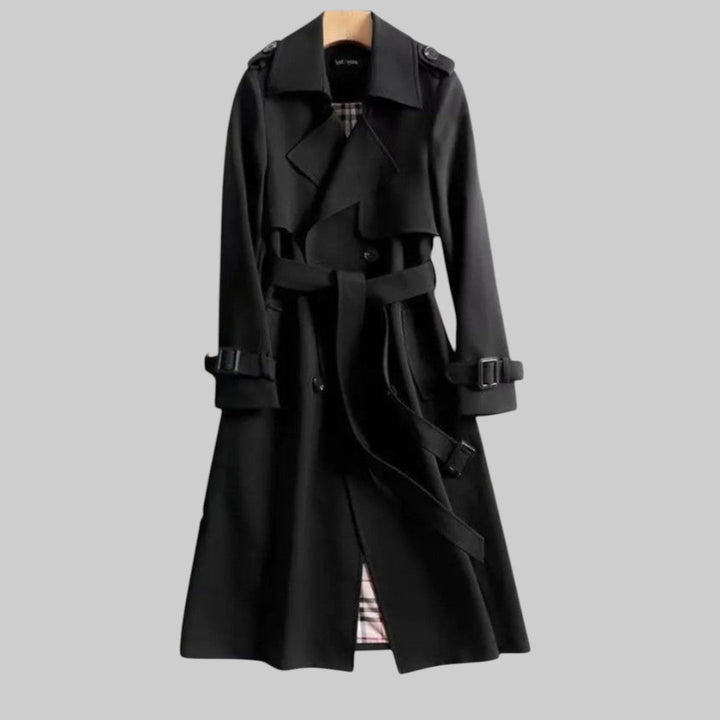 Trench boutonné Noir
