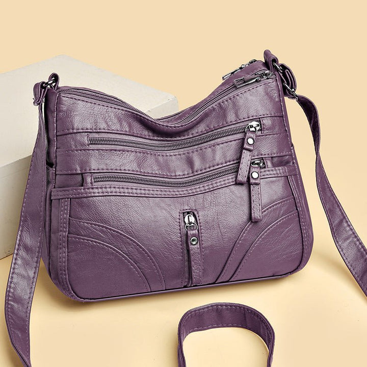 Sac en cuir véritable Violet