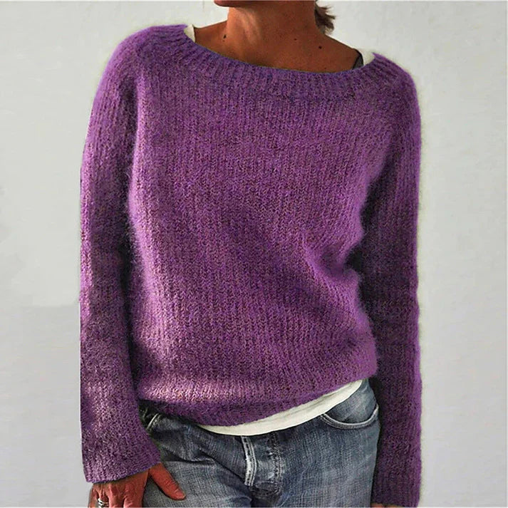 Nina - Pull classique col oversize Lila - Meralie Boutique