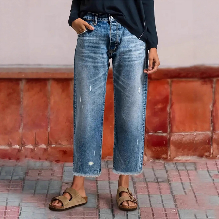 Aberjean™ | Jeans droits rétro raccourcis