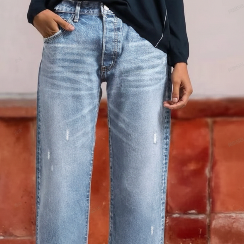 Aberjean™ | Jeans droits rétro raccourcis