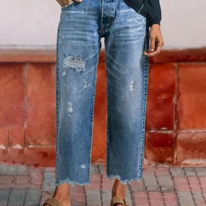 Aberjean™ | Jeans droits rétro raccourcis