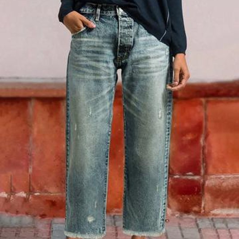 Aberjean™ | Jeans droits rétro raccourcis