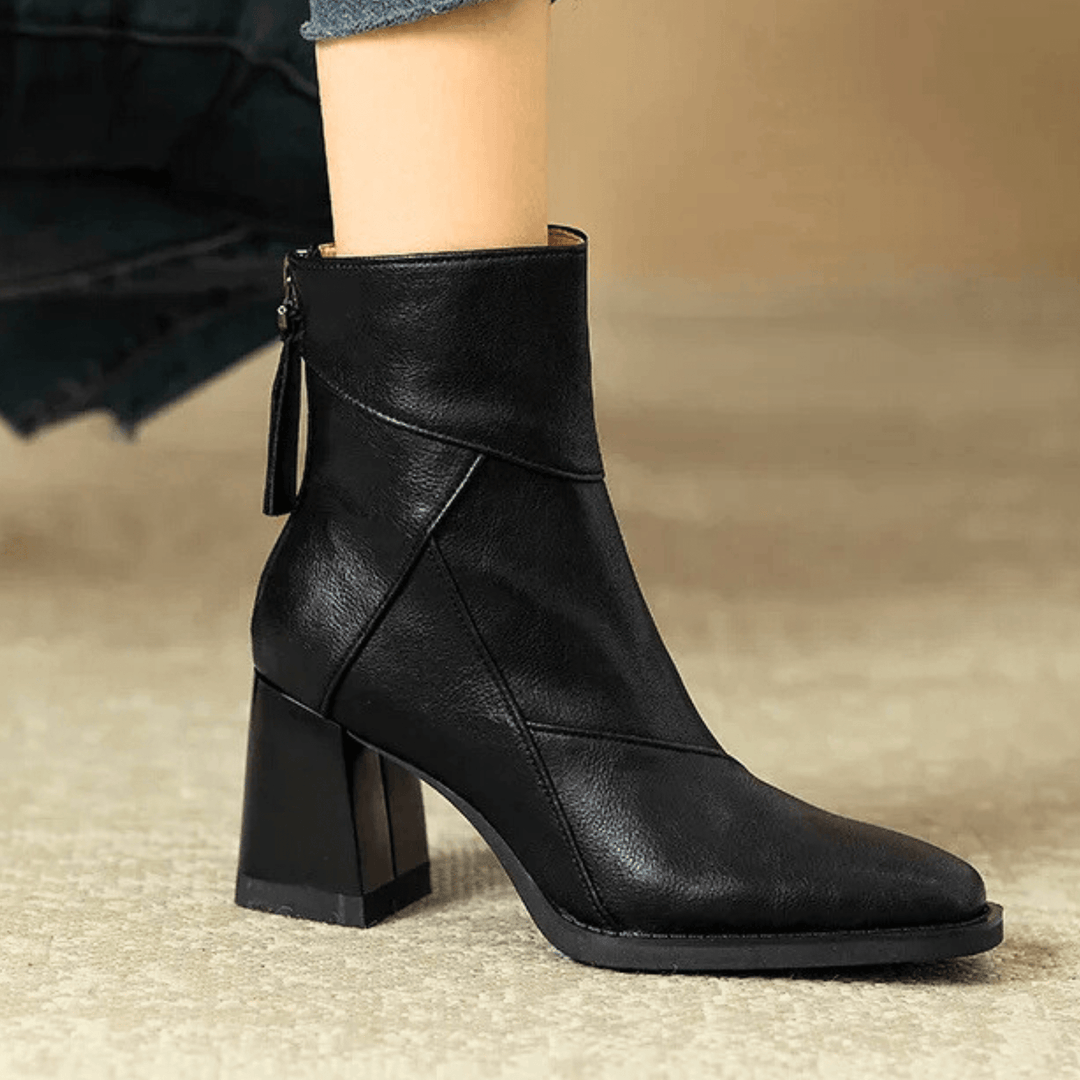 Einav - Bottines à Talons Épais de Style Britannique