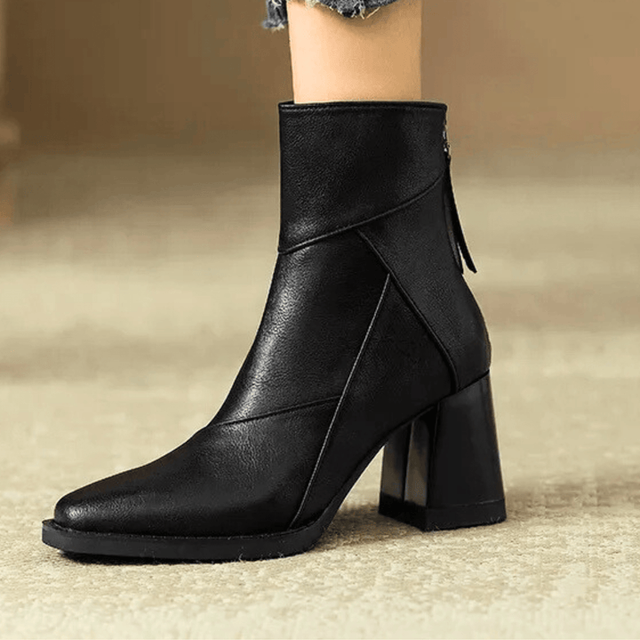 Einav - Bottines à Talons Épais de Style Britannique