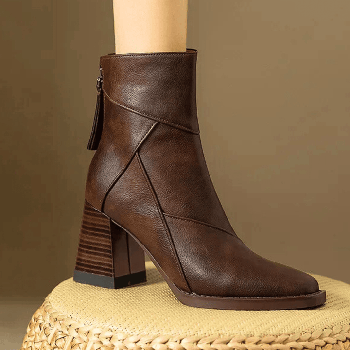 Einav - Bottines à Talons Épais de Style Britannique